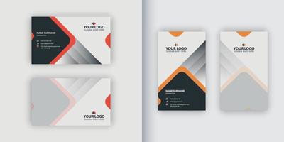 Abstract business card design horizontal and vertical vector
