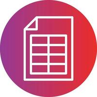 Spreadsheet Icon Style vector