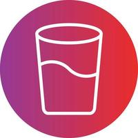 estilo de icono de vaso de agua vector