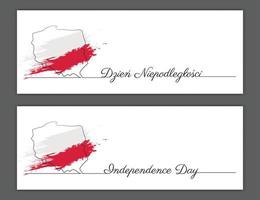 Poland. Independence Day. Polish flag. Polish and english. vector