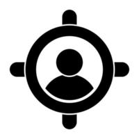 Unique design icon of user target vector