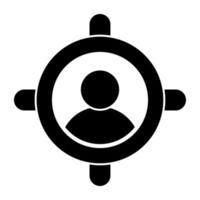 Unique design icon of user target vector