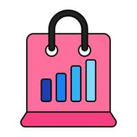 An icon design of business shopping vector