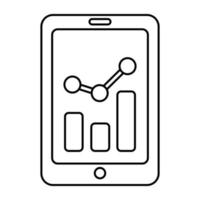 Trendy design icon of mobile data analytics vector