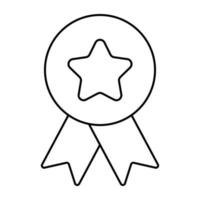 An icon design of star badge vector