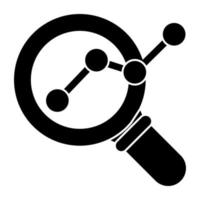 An icon design of data analysis vector
