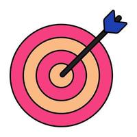 An editable design icon of target vector