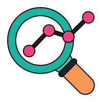 An icon design of data analysis vector