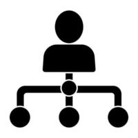 Editable design icon of user connection vector