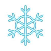 A simple snowflake on a white background. vector illustration