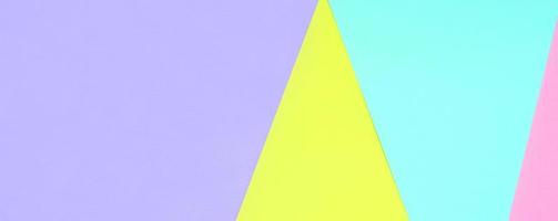 Texture background of fashion pastel colors. Pink, violet, yellow and blue geometric pattern papers. minimal abstract photo