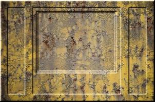 Texture of yellow rough rusted metal surface with bulky gray highlighted portions which can be seen on exposure to light. Preparation for the background processing of slides and spreadsheets photo