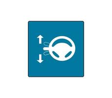 Signal icon on the steering wheel of the vehicle. Car buttons settings line. Illustration of modern car buttons. Editable line icon. vector