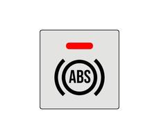 Icon of the vehicle's Anti-brake system. Car buttons settings line. Illustration of modern car buttons. Editable line icon. vector