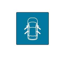 The vehicle's open doors icon. top vehicle view line. Illustration of modern car buttons. Editable line icon. vector