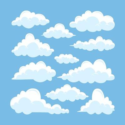 Hand Drawn  Cloud Doodle Icon Element Collection