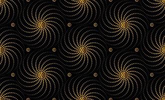 Seamless Circle gold halftone spiral pattern background. Radial speed lines in circle form. golden luxury background. Vector illustration. Starburst round symbol. Circular Sun design element