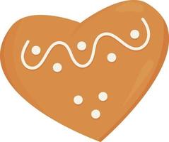 pan de jengibre navidad pan de jengibre corazón vector