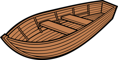 houten boot kleur png