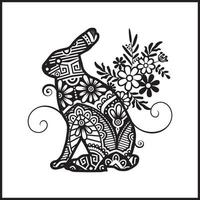 Vector illustration decorative Rabbit on white background