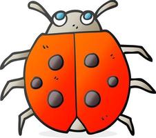 doodle character cartoon ladybug vector