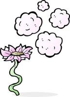 doodle character cartoon flower vector