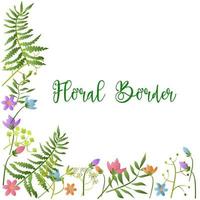 Floral Leaves Border vector