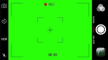 écran vert d'enregistrement de caméra mobile video
