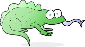 doodle character cartoon lizard vector