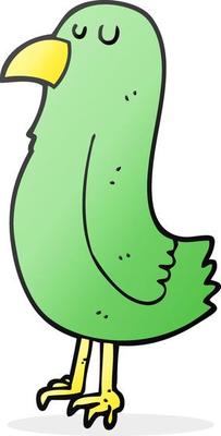 doodle character cartoon parrot