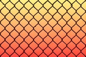 Texture of an old and rusty metal mesh on a neutral colored background photo