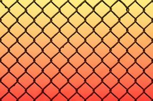 Texture of an old and rusty metal mesh on a neutral colored background photo