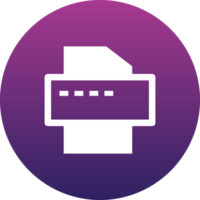 Print icon In purple circle png