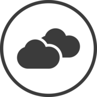 icono de línea de nube png