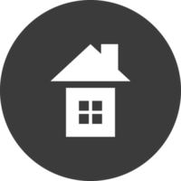 Home icon In black circle png