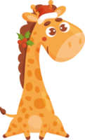 Kerstmis schattig giraffe png
