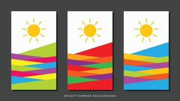 Abstract bright color summer background for poster vector