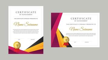 Modern Elegant Certificate Landscape and Portrait Template vector