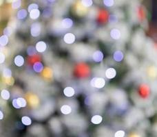 Abstract christmas holiday with festive gold bokeh light on tree blurred background photo