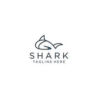 imagen vectorial del icono del logotipo de tiburón vector