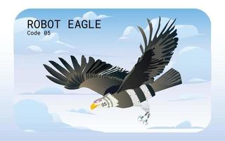 robot eagle code 05 in the sky vector