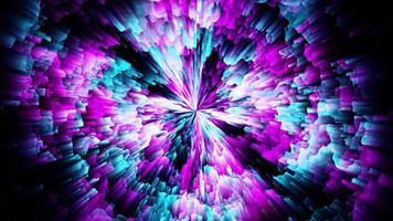 fundo de círculo explodido gradiente radial azul rosa de loop video