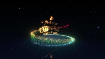 glänzende frohe Weihnachten Fee funkeln magischen Lichtspur video