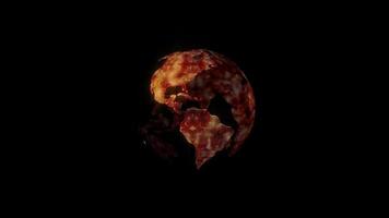 lus abstract digitaal lava aarde Aan zwart achtergrond video