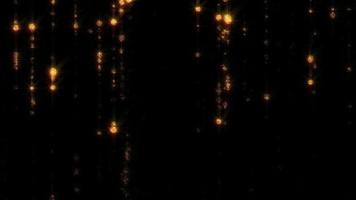loop caindo cintilação brilho partículas de ouro animação resumo video