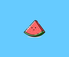 graphic design, illustration of a cute watermelon vector