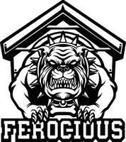 FEROCIOUS Bulldog Mascot Silhouette Vector illustrations for your work Logo, mascot merchandise t-shirt, stickers and Label designs, poster, greeting cards advertising business company or brands.