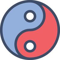 yin vector illustration on a background.Premium quality symbols.vector icons for concept and graphic design.