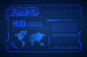 fondo moderno de tecnología hud vector