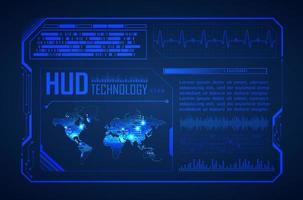 Modern HUD Technology Background vector